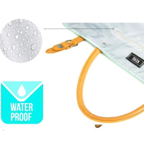 KEHO "Beach Vibes" Large Beach Bag/Tote (Light Blue) - Picture 7 of 7